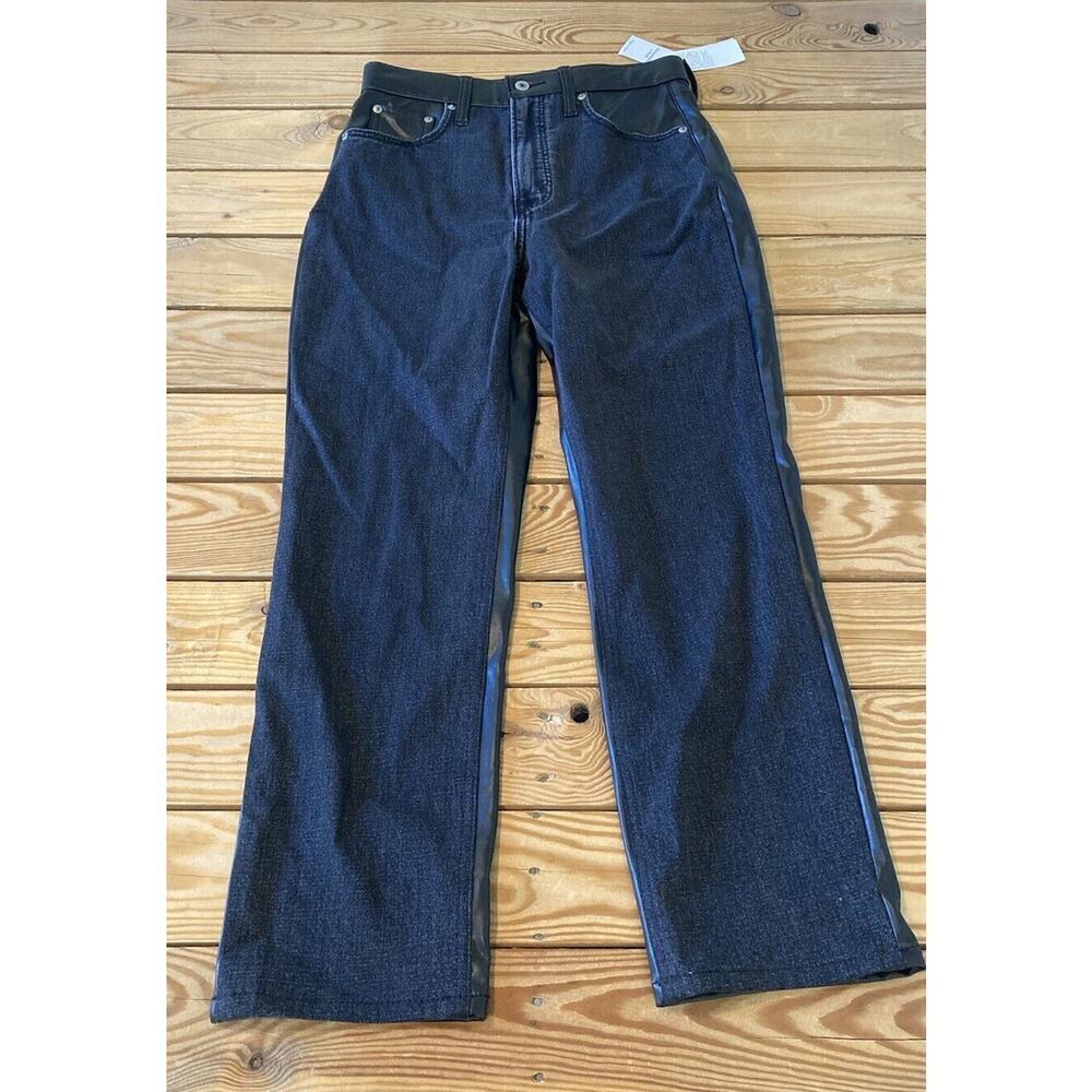 NWT $140 Abercrombie & Fitch 90’s High Rise Straight Jeans Size 28 Women’s Black